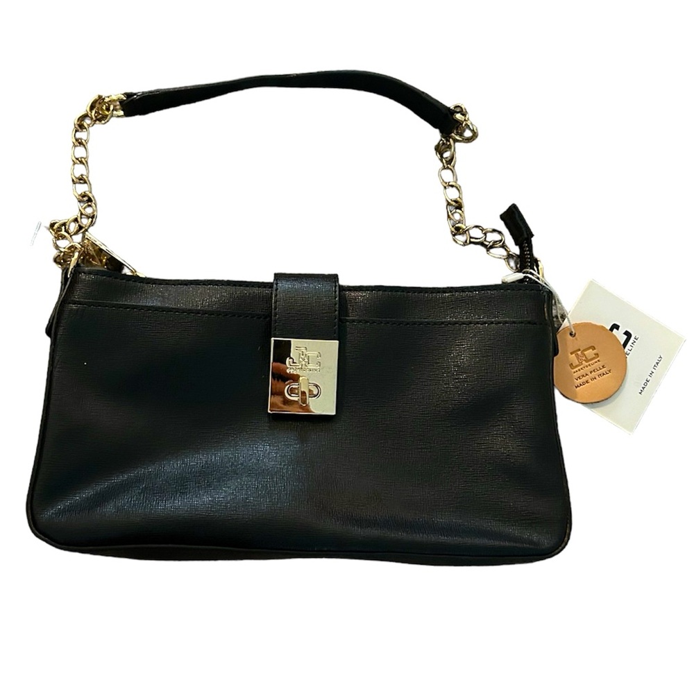 Real Italian Leather Baguette Bag
